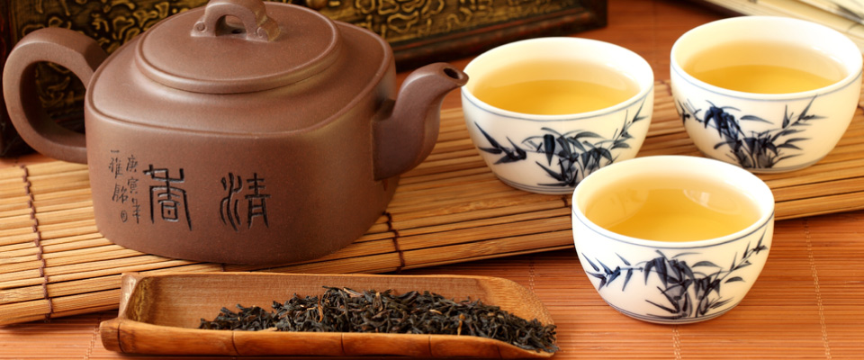 tazze di tè cinese